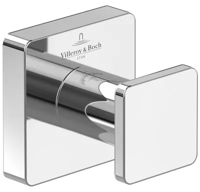 Zdjęcie produktu dla Villeroy & Boch Elements Uderzający haczyk na ręcznik, kątowy, do montażu na ścianie, chrom, 45x44x45mm