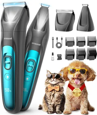 Produktbild von oneisall 2-in-1 Hundeschermaschine & Pfotentrimmer mit LED, Schermaschine Hunde
