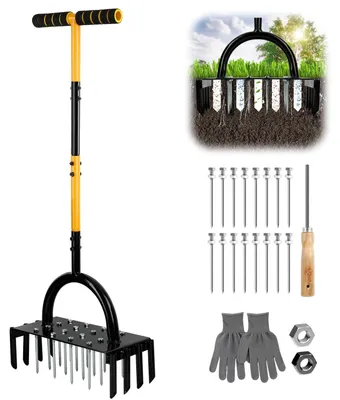 Obrázok produktu pre Ručný prevzdušňovač trávnika – 96 cm s 17 oceľovými hrotmi