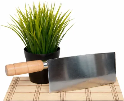 Produktbild von 007 Hackmesser China Küchenmesser Allzweckmesser Filettiermesser Edelstahl Holzgriff