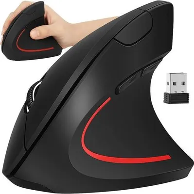 Immagine prodotto di Mouse verticale ergonomico wireless, USB, 6 pulsanti