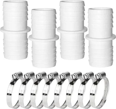 Image de Adaptateurs de raccordement - 4 pièces, 38 mm à 38 mm, avec 4 pinces en acier