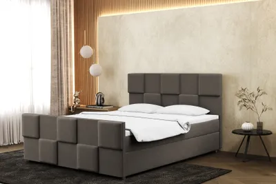 Produktbild von Kaiser Möbel Boxspringbett 120x200 cm mit bettkasten matratze und topper ZEPHYR Braun