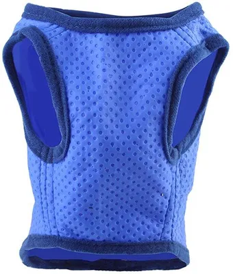 Image de Petit gilet rafraîchissant bleu pour chien en coton respirant