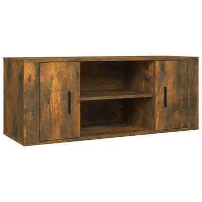 Obrázek produktu pro vidaXL TV skříňka kouřový dub 100x35x40 cm odvozený výrobek ze dřeva