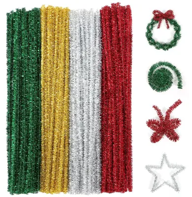 Bastel-Pfeifenreiniger, 200 Stück, bunt, 30 cm, 6 mm, Chenilledraht