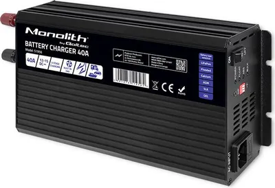 Zdjęcie produktu dla QOLTEC 51956 Inteligentna ładowarka Monolith do akumulatorów LiFePO4 AGM GEL SLA / 40A / 12V