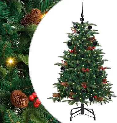 Produktbild von vidaXL Künstlicher Weihnachtsbaum mit 150 LEDs mit Ständer Grün 150 cm