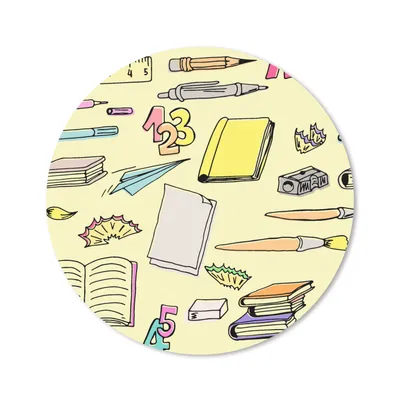 Produktbild von MuchoWow® Mauspad Mousepad Schule - Muster - Bleistift 40x40 cm - Mousepads - Maus Mat - Pad - Mausunterlage - Schreibtisch Accessoires