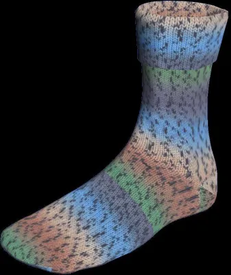 Produktbild von Lang Yarns - Super Soxx Color Zoosoxx 4-fach 0429 braun grün blau
