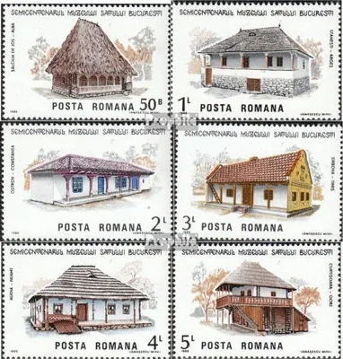 Produktbild von Briefmarken Rumänien 1986 Mi 4275-4280 (kompl.Ausg.) postfrisch FreilichtmuseumMuzeul Satului