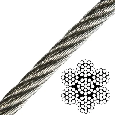 Produktbild von Talamex Wire Rope Stainless Steel AISI316 7x19 - 8 mm