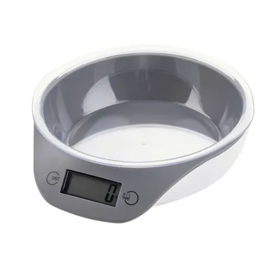 Obrázok produktu pre Digitálna kuchynská váha s miskou s LCD displejom a funkciou tara, elektronická váha na potraviny do 5 kg 22 cm
