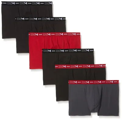 Productafbeelding van DIM Heren boxers, 6-pack | Ademende stretchkatoen | Optimale ondersteuning | O