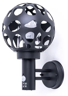Produktbild von LED Wandleuchte, Edelstahl, anthrazit, Bewegungsmelder, H 31,7 cm