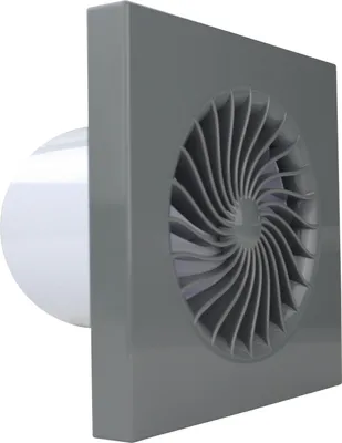 Produktbild von Wohnraumlüfter Badventilator Badlüfter Ventilator Badezimmer Zuluft Abluft Belüftung Ø 100 mm in grau Standard