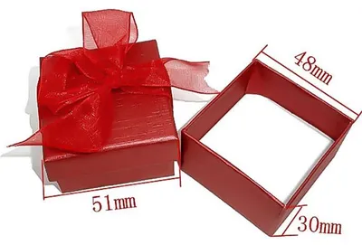 Produktbild von 1 Geschenkschachtel rot 5 x 5 cm m. Schleife