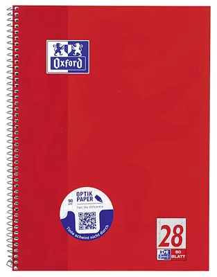 Zdjęcie produktu dla Oxford 100050361, Obraz, Czerwony, A4, 80 ark., 90 g/m², Papier w kratkę