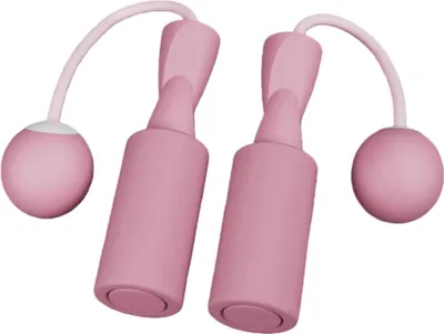 Produktbild von INF Schaumball Springseil: Gewichtetes, Aerobes Fitnesstraining für Fettabbau, 2er Set Rosa