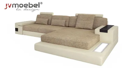 Produktbild von L-Form Sofa Couch Design Couch Textil Modern Polster Wohnlandschaft Ecksofa Neu