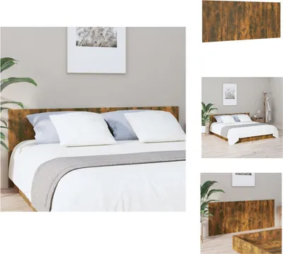 Zdjęcie produktu dla vidaXL wezgłowie dąb wędzony 200x1,5x80 cm materiał drewnopochodny - wezgłowie i podnóżek
