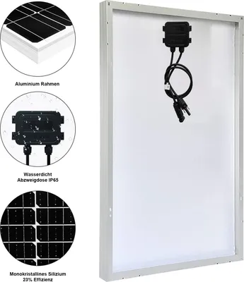 Produktbild von 300W Solarpanel Kit Photovoltaik Solaranlage 12V Mit feste Halterung für Wohnmobil Wohnwagen Haushalt