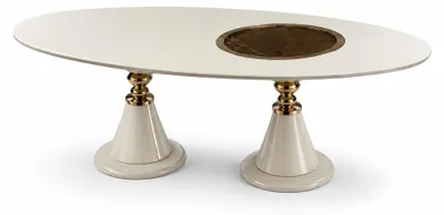 Obrázek produktu pro Jídelní stůl, oválný, béžová barva, jídelna, decentní luxus, nadčasový design