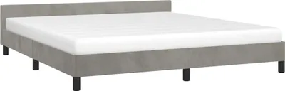 Produktbild von vidaXL Bettgestell ohne Matratze Hellgrau 180x200 cm Samt