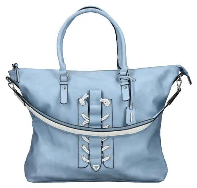 Produktbild von Rieker Damen Shopper Handtasche Schulterriemen Tragegriffe H1504, Farbe:Blau