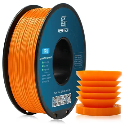 Produktbild von GEEETECH TPU filament 1,75mm Orange, Flexible 3D Drucker Filament 1kg 1 Spool