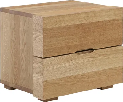 Produktbild von Dico Massivholz Nachttisch Select, Wildeiche, 2 Schubladen