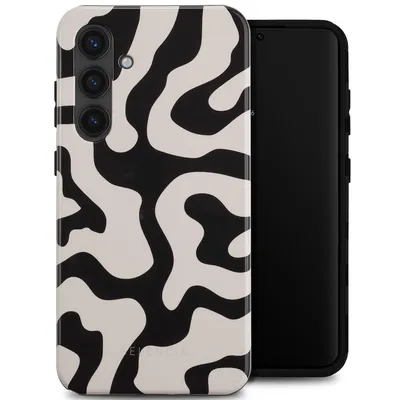 Produktbild von Selencia Vivid Back Cover Samsung Galaxy S24 - Art Wave Black