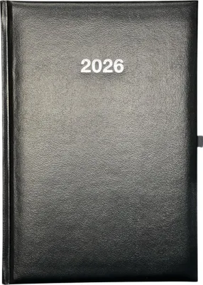 Produktbild von 2026 ADINA Wochenkalender A5+ schwarz 24x16cm 1 Woche auf 2 Seiten cremefarbenes 80g Papier