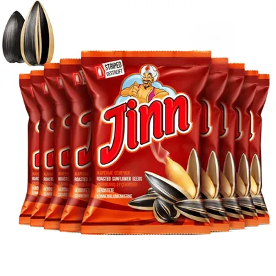 Produktbild von 12 x 250g Jinn Geröstete Sonnenblumenkerne mit Schale | Ungesalzen