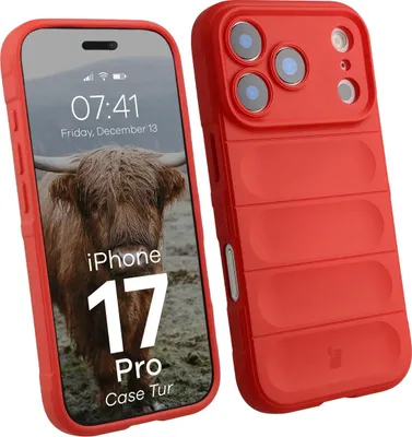Produktbild von Robuste Handyhülle für iPhone 17 Pro, Bizon Case Tur, Rot