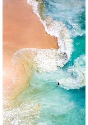 Image de Tableau sur verre synthétique hauteur plage 65x97 cm, Tableau mural moderne pour décoration intérieure