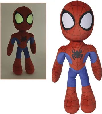 Obrázek produktu pro Simba - Marvel Spider-Man plyšová hračka, 50 cm, 100 % originál, svítící oči, vhodné pro všechny věkové kategorie (6315875818)