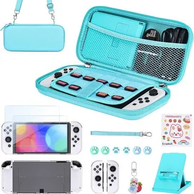 Produktbild von OLED-Accessoires-Bundle 15-in-1 - Draagtasche - Stand & Schutzhülle für Switch-Konsolen