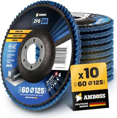 Produktbild von 10x Amboss ZFS Fächerschleifscheibe Korn:60 Ø125mm