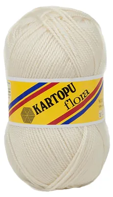 100g Strick-Häkel-Garn KARTOPU FLORA K025 creme