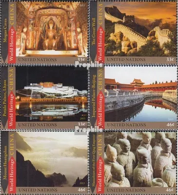 Produktbild von Briefmarken UNO - New York 2013 Mi 1338-1343 (kompl.Ausg.) postfrisch UNESCO Welterbe China
