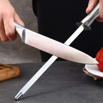 Produktbild von CHPN - Wetzstahl - Messerschärfer - Messerschärfen - Wetzstahl - Scharfe Messer - Edelstahl - 30CM - Schärfer - Messerschärfen