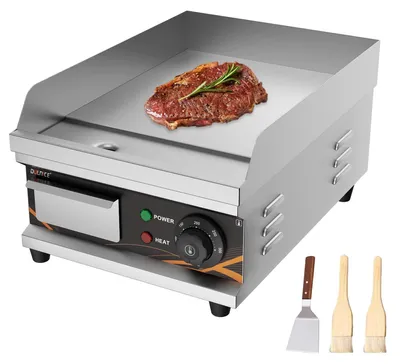 Elektrische Grillplatte Edelstahl 1700 W mit Spritzschutz