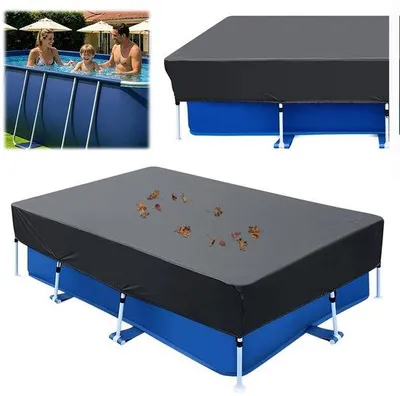 Produktbild von Schwimmbadabdeckung, rechteckig, staubdichte Schwimmbadabdeckung, rechteckige Schwimmbadplane, rechteckig, dick und langlebig