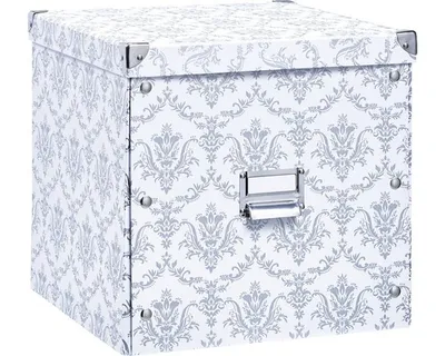 Image de Zeller Boîte de rangement "Vintage", carton, blanc - 33,5x33x32 ; 17974