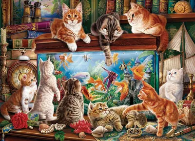 Produktbild von Eurographics Puzzle Katzen - 1000 Teile Tiere Puzzle