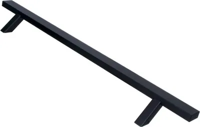 Produktbild von NAJDER Türgriff 45° - Edelstahl - 800 x 1000 - Handgriff - Einseitiger - 1 Stück - Rechteckig - Pulverbeschichtet - Schwarz Matt - INOX - AISI 304 / A2 -