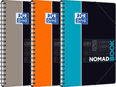 Produktbild von Oxford Studium Collegeblock "NOMADBOOK" B5 seyès zufällige Farbe (1 Stück)