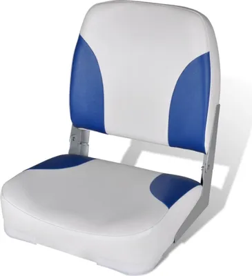 Produktbild von "2026 Promotion" Bootssitz Klappbar Blau-Weiß 41x36x48 cm - Sonstiges Angelzubehör CC32519