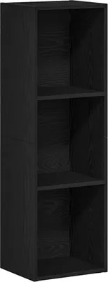 Produktbild von Bücherregal Schwarz Eichen-Optik 36x30x114 cm Holzwerkstoff